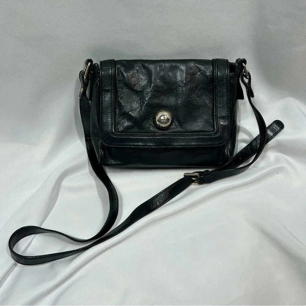 Kate Spade | Vintage Roland Park Kirk Crossbody Black Leather Purse Bag